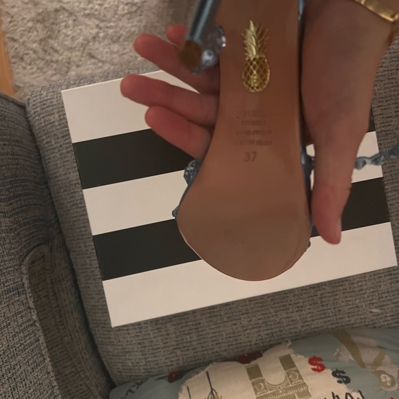 Aquazzura tequila blue sandal 105 - Picture 6 of 7